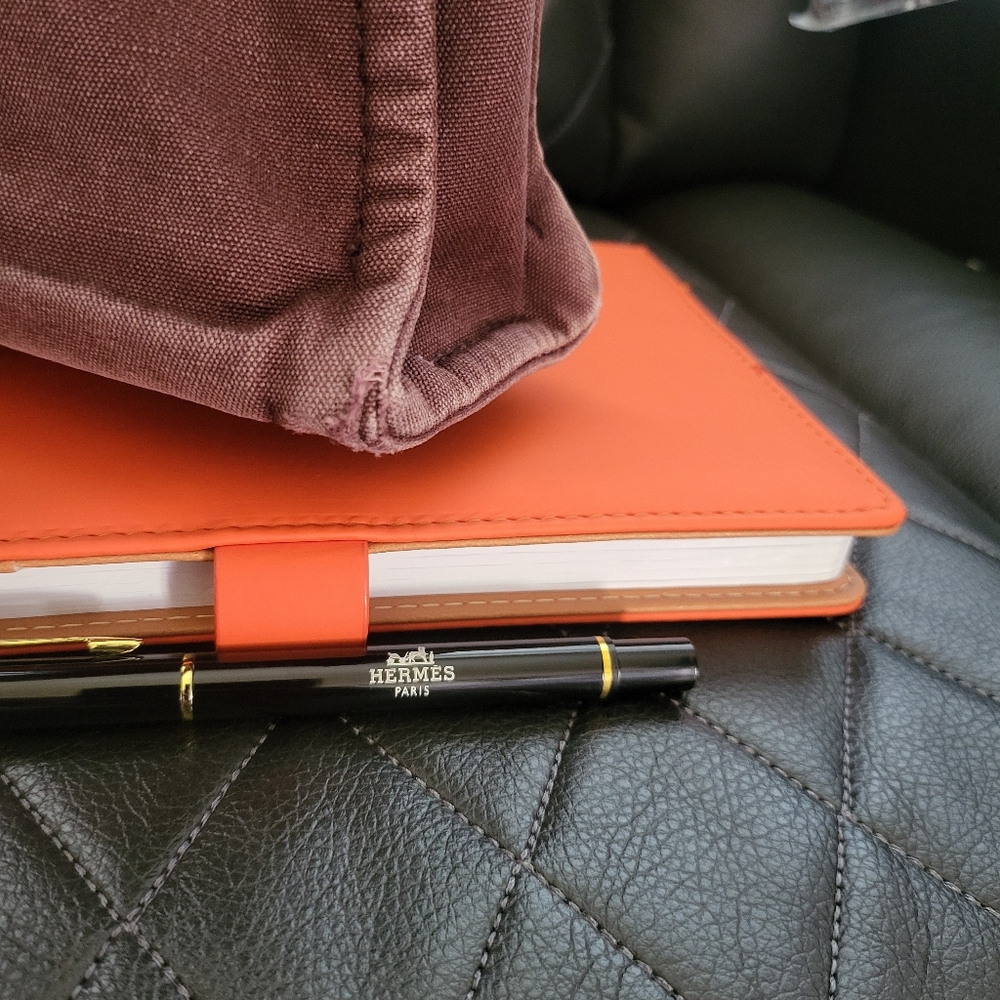 Hermes Brown Small Tote Bag And NoteBook - Picture 9 of 11